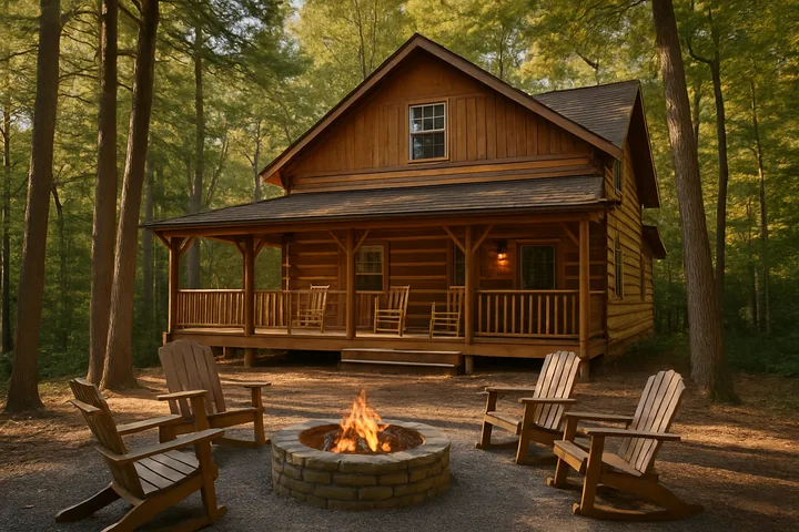 Illustrative Glades Road arts-area cabin near Pigeon Forge